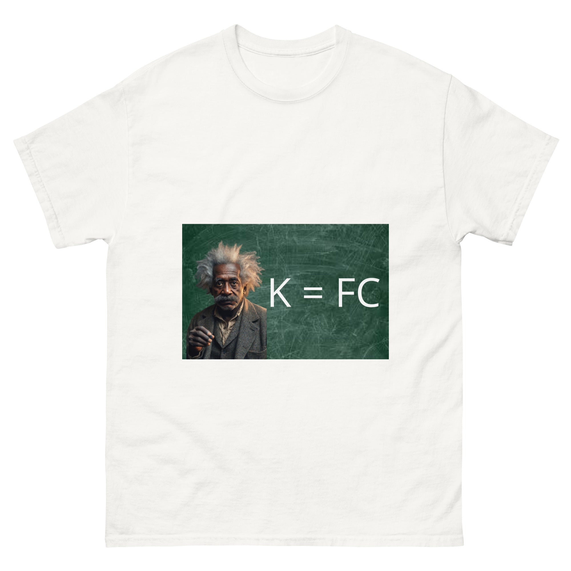 K=FC Theory funny meme shirt white front view